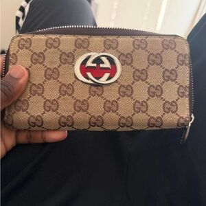 Gucci GG Canvas Zip Around Wallet